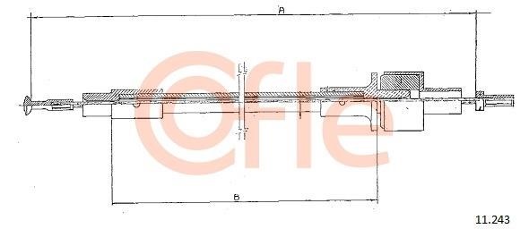Cofle 92.11.244 Cable Pull, clutch control 9211244