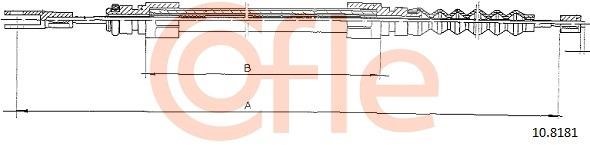 Cofle 92.10.8181 Cable Pull, parking brake 92108181