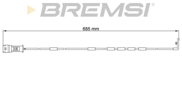 Bremsi WI0558 Warning contact, brake pad wear WI0558