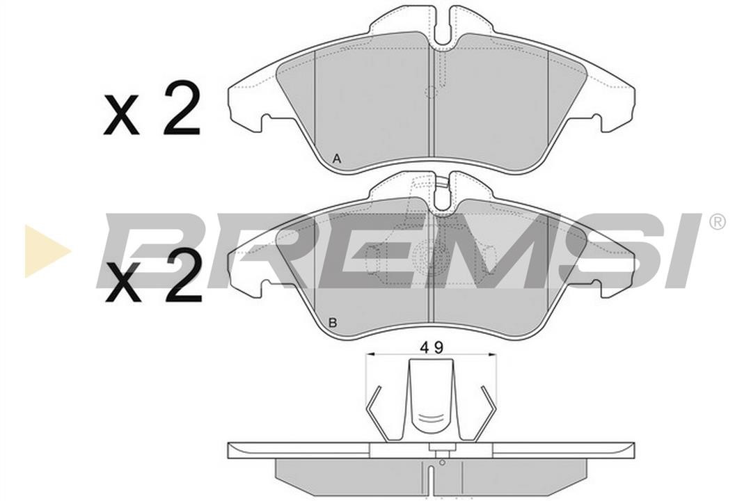 Bremsi BP2687TR Brake Pad Set, disc brake BP2687TR