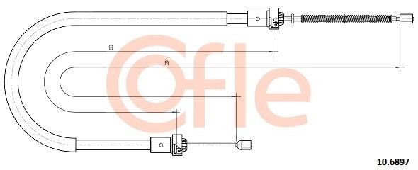 Cofle 92.10.6897 Cable Pull, parking brake 92106897