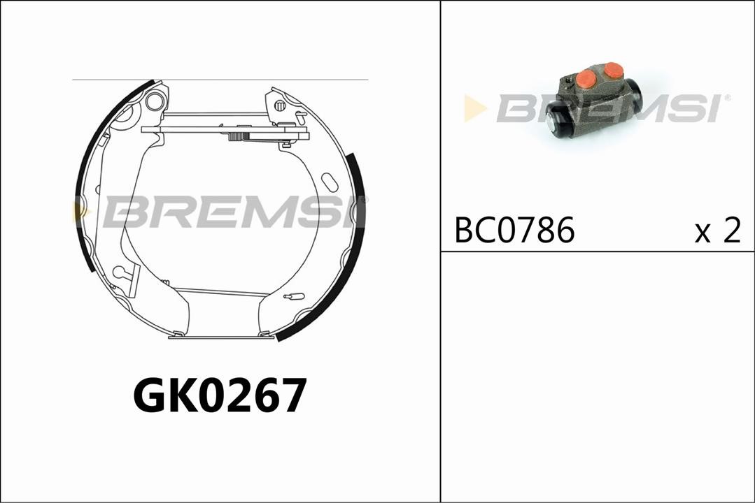 Bremsi GK0267 Brake shoe set GK0267
