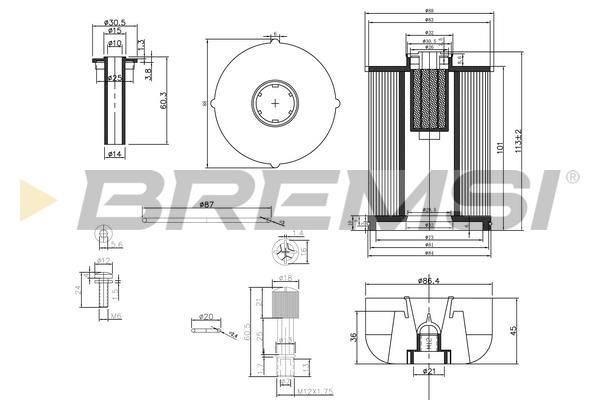 Bremsi FE0337 Fuel filter FE0337