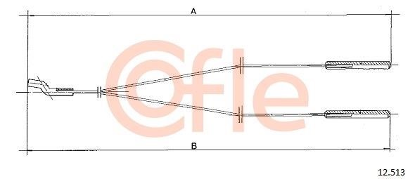 Cofle 92.12.513 Cable, heater flap 9212513