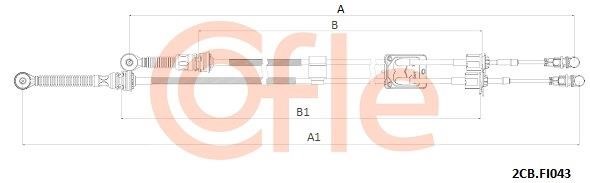 Clutch cable Fiat 500: 922CBFI043 Cofle Cable Pull, manual transmission