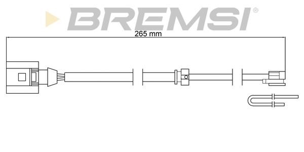 Bremsi WI0927 Warning contact, brake pad wear WI0927