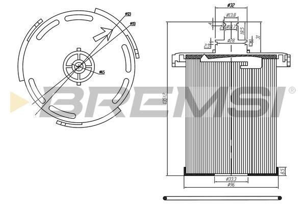 Bremsi FE0358 Fuel filter FE0358