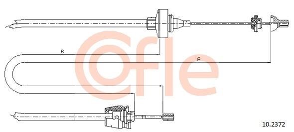 Cofle 92.10.2372 Cable Pull, clutch control 92102372