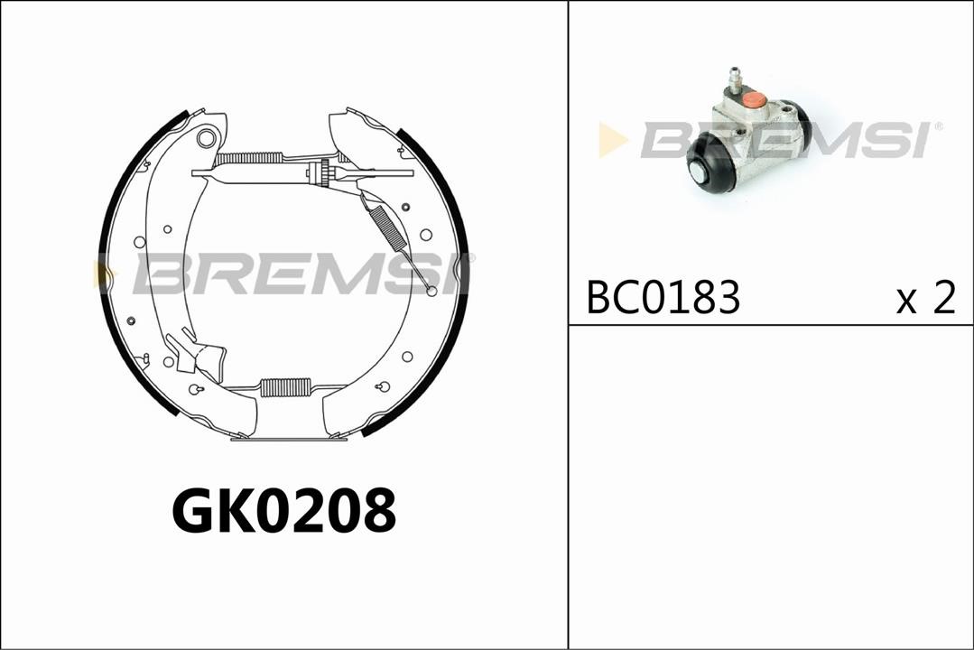 Bremsi GK0208 Brake shoe set GK0208