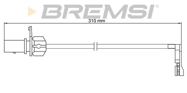 Bremsi WI0954 Warning contact, brake pad wear WI0954