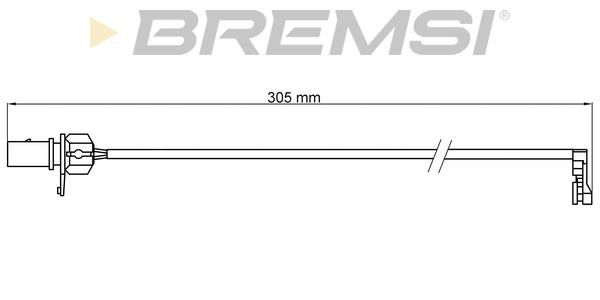 Bremsi WI0914 Warning contact, brake pad wear WI0914