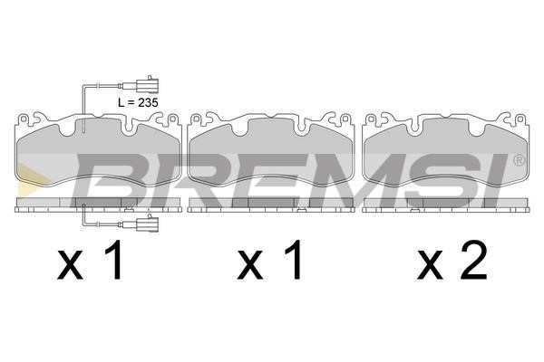 Bremsi BP3800 Brake Pad Set, disc brake BP3800