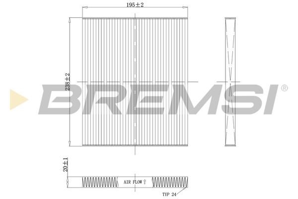 Bremsi FC0451C Filter, interior air FC0451C