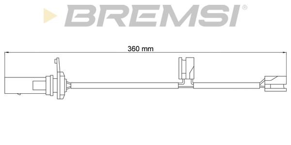 Bremsi WI0950 Warning contact, brake pad wear WI0950
