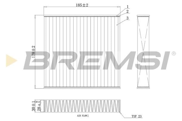 Bremsi FC0427A Filter, interior air FC0427A