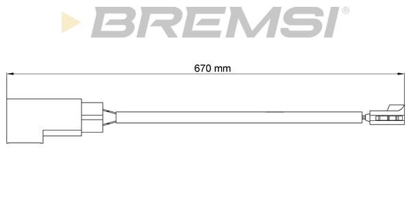 Bremsi WI0800 Warning contact, brake pad wear WI0800