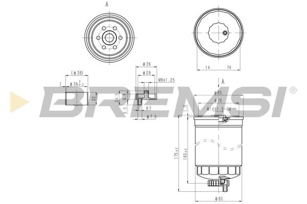 Bremsi FE1316 Fuel filter FE1316