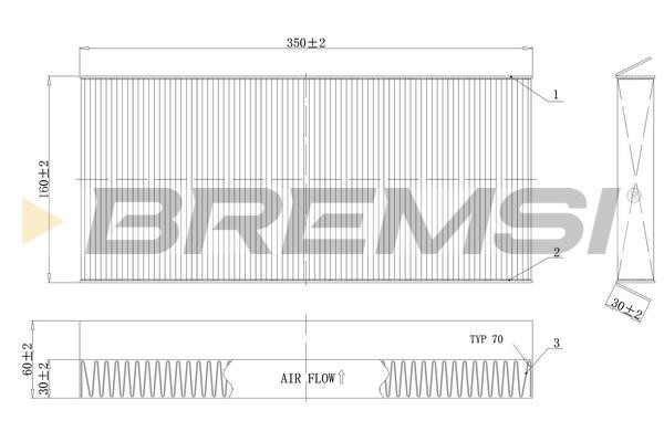 Bremsi FC0480 Filter, interior air FC0480