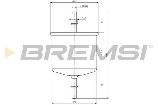 Bremsi FE1887 Fuel filter FE1887