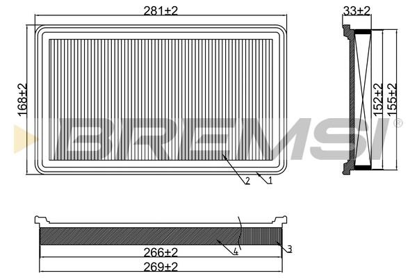 Bremsi FA1679 Air filter FA1679