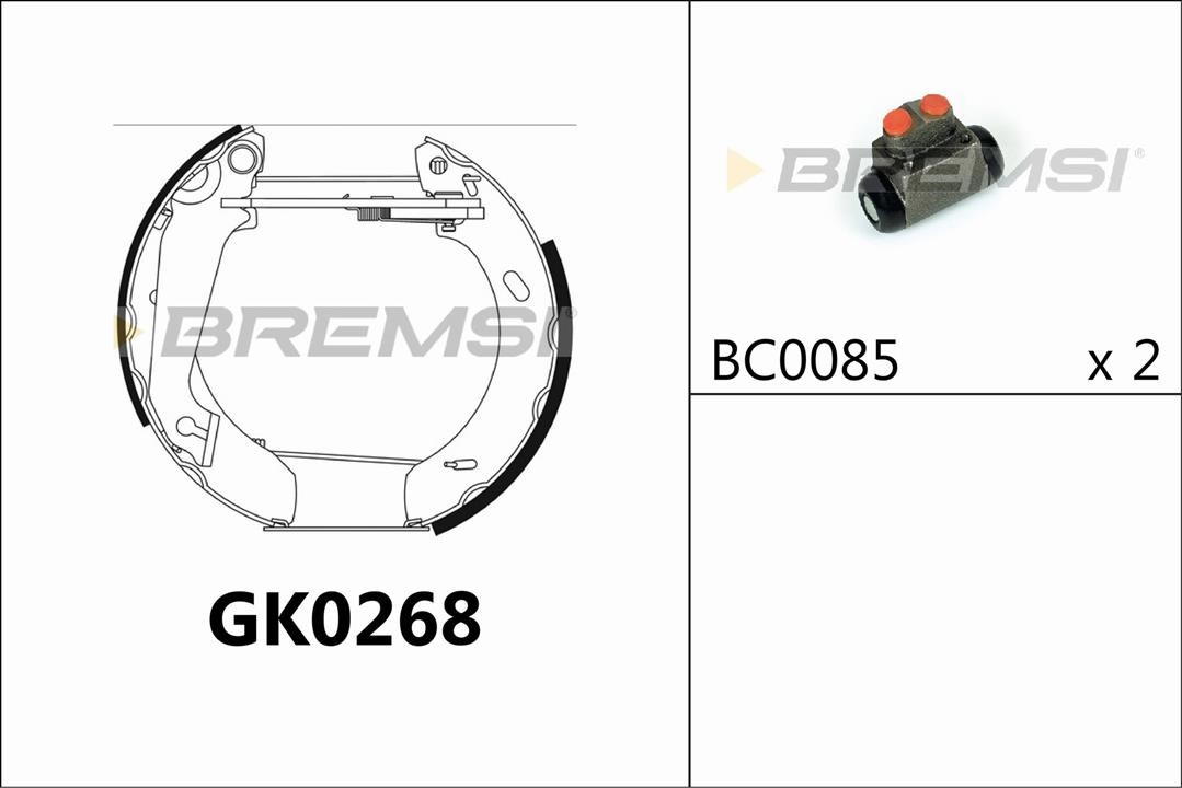 Bremsi GK0268 Brake shoe set GK0268