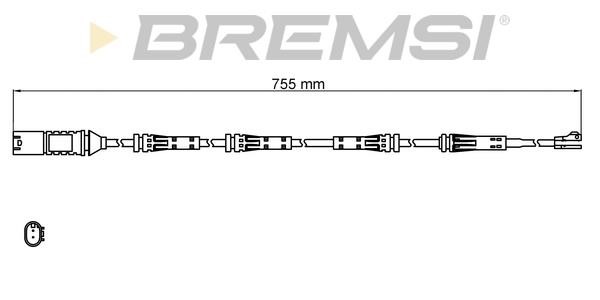 Bremsi WI0814 Warning contact, brake pad wear WI0814