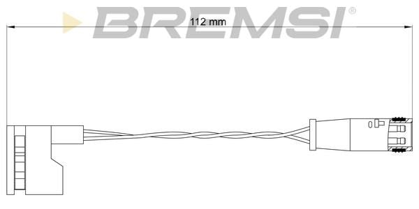Bremsi WI0748 Warning contact, brake pad wear WI0748