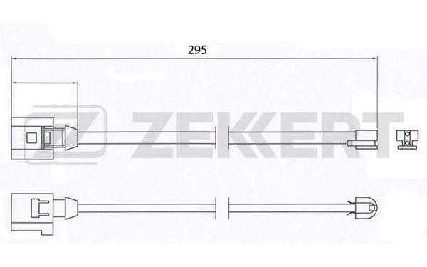 Zekkert BS-8022 Warning Contact, brake pad wear BS8022