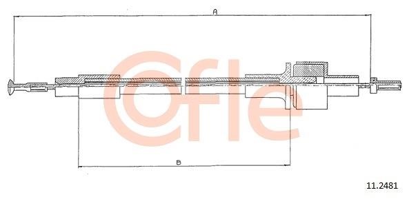 Cofle 92.11.2481 Cable Pull, clutch control 92112481