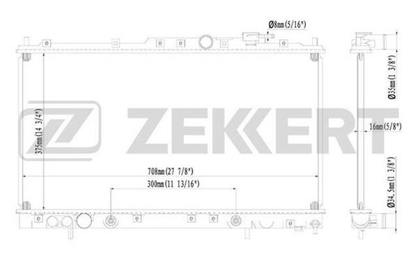 Zekkert MK-1211 Radiator, engine cooling MK1211