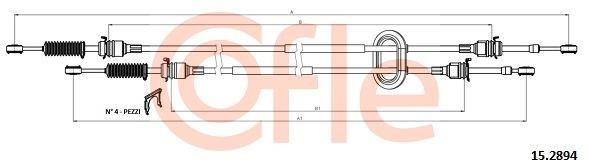 Clutch cable Nissan Interstar: 92152894 Cofle Cable Pull, manual transmission