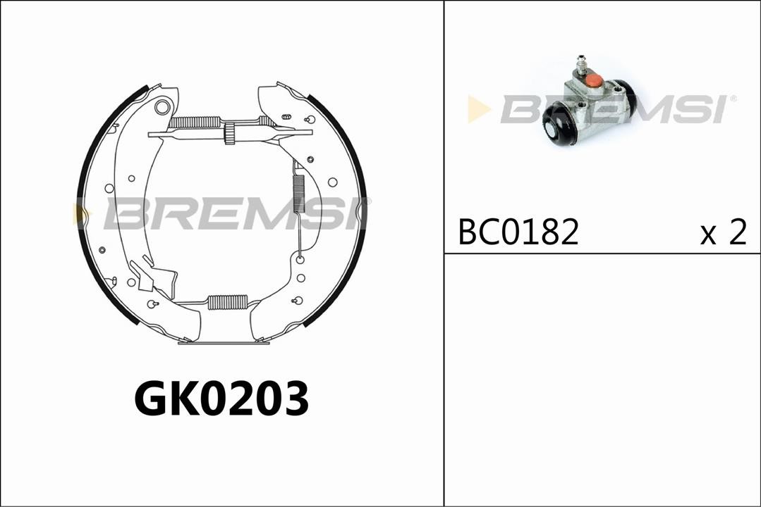 Bremsi GK0203 Brake shoe set GK0203