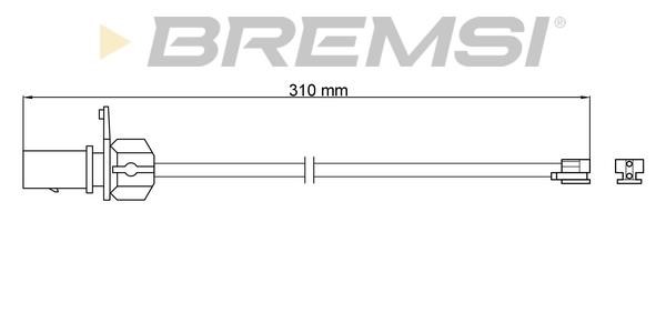 Bremsi WI0966 Warning contact, brake pad wear WI0966