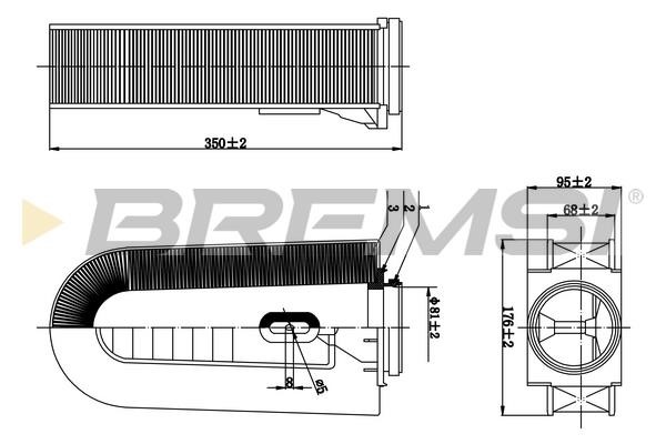 Bremsi FA0632 Air filter FA0632