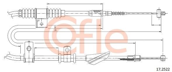 Cofle 92.17.2522 Cable Pull, parking brake 92172522