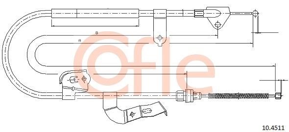 Cofle 92.10.4511 Cable Pull, parking brake 92104511