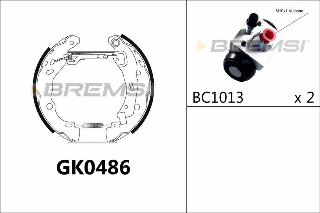 Bremsi GK0486 Brake shoe set GK0486