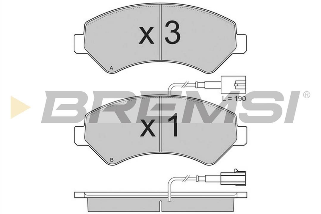 Bremsi BP3323TR Brake Pad Set, disc brake BP3323TR