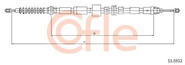 Cofle 92.11.5512 Cable Pull, parking brake 92115512