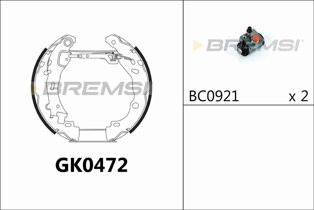 Bremsi GK0472 Brake shoe set GK0472
