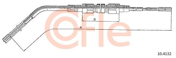 Cofle 92.10.4132 Cable Pull, parking brake 92104132
