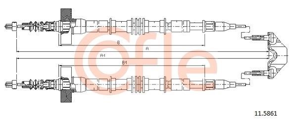 Cofle 92.11.5861 Cable Pull, parking brake 92115861