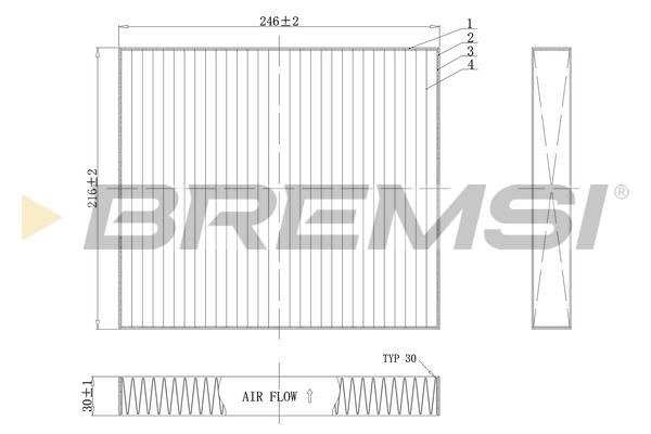 Bremsi FC0183C Filter, interior air FC0183C