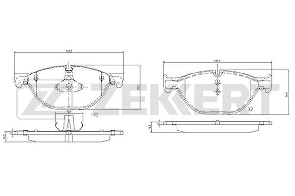 Zekkert BS-2144 Front disc brake pads, set BS2144