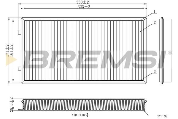 Air conditioning filter Rolls-Royce Phantom: FC1913C Bremsi Cabin filter