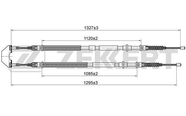 Zekkert BZ-1175 Cable, parking brake BZ1175