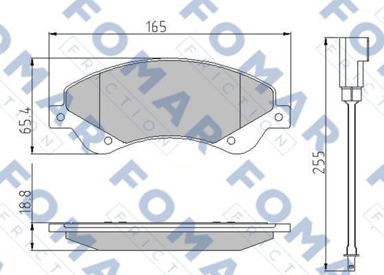 Fomar friction FO 925181 Brake Pad Set, disc brake FO925181