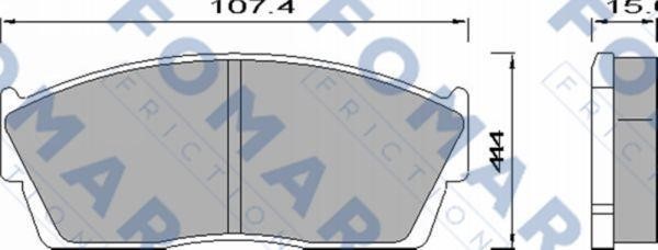 Fomar friction FO 442181 Brake Pad Set, disc brake FO442181