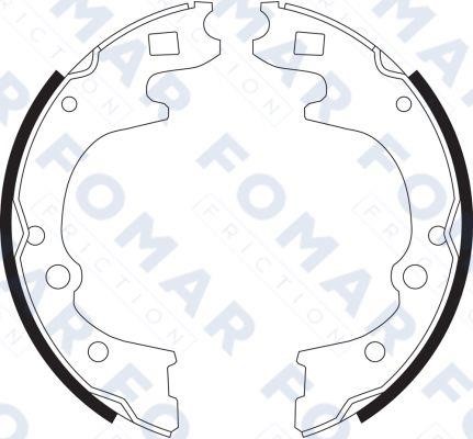 Fomar friction FO 9096 Brake shoe set FO9096