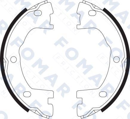 Fomar friction FO 9063 Parking brake shoes FO9063